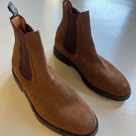 Sanders of London x Todd Snyder Suede Chelsea Boots, Mens, Sz 10 (fit like 10.5) - Picture 7 of 8